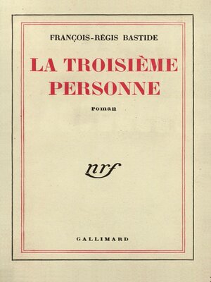 cover image of La Troisième personne